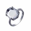 Crystal Silver Night Baroque Ring - Rhodium: Shimmering elegance for any occasion